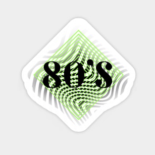 1980 RETRO Vibes Neon Green Sticker